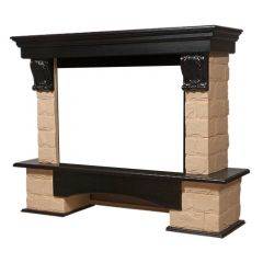 Портал Firelight Forte 30S камень бежевый/шпон венге
