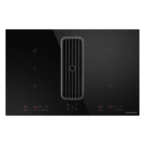 Индукционная варочная панель с интегрированной вытяжкой, объединением зон Bridge Induction MAUNFELD AVSI804SBH
