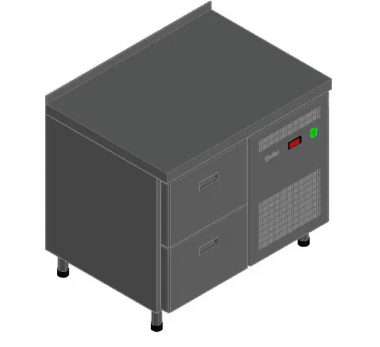 Стол морозильный Abat СХН-70, с бортом, ящики 1/2
