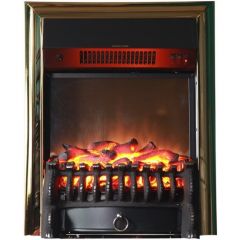 Каминокомплект Interflame Афина средний дуб с очагом Fobos FX M Brass