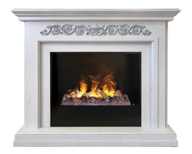 Каминокомплект RealFlame Leticia 26 WT 3D Cassette 630 + Black вставка