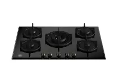 Встраиваемая газовая варочная панель Bertazzoni на стекле, конфорка wok по центру, 75 см