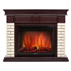 Каминокомплект Firelight Bricks 25 с очагом Electrolux EFP/P-2520LS камень бежевый/шпон темный дуб