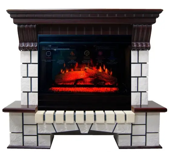 Каминокомплект Interflame Экстер махагон под очаг Panoramic 25-30 LED FX 3D