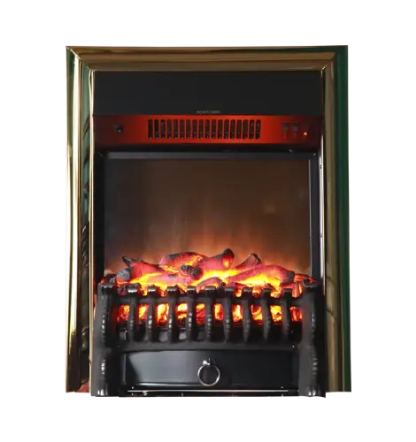 Каминокомплект Interflame Спенсер с очагом Fobos FX M Brass бежевый с золотой патиной