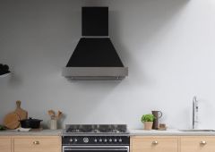 Настенная вытяжка из нержавеющей стали Bertazzoni Heritage, 90 см, черный матовый