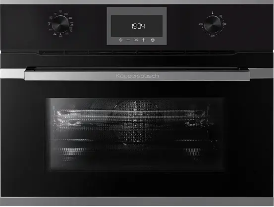 Компактный духовой шкаф с микроволнами Kuppersbusch CBM 6330.0 S3 Silver Chrome
