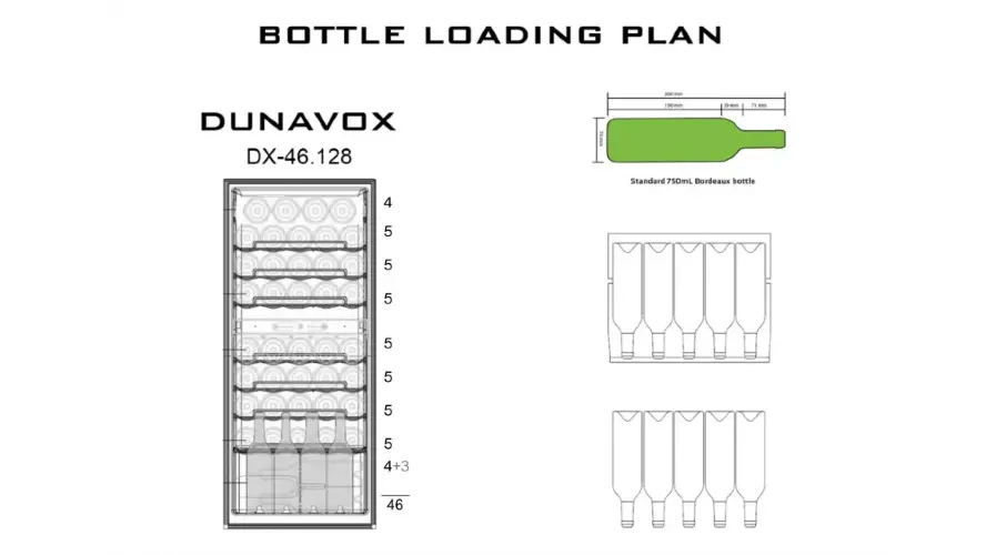 Винный шкаф Dunavox DX-46.128DK