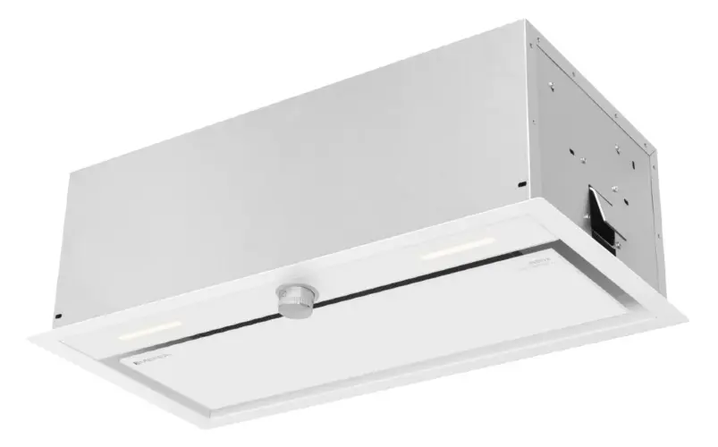 Вытяжка кухонная MEFERI INBOX60WH PUSH COMFORT PLUS, 60 см, встраиваемая, белая, производительность 1200м3/ч, 3 скорости, с утапливаемым переключателем, низкий уровень шума, режимы отвод и циркуляция, гарантия 3 года