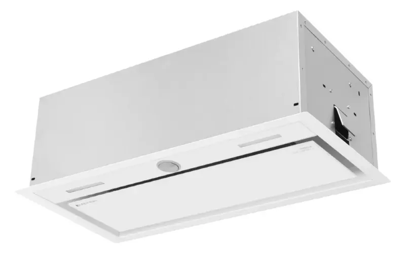 Вытяжка кухонная MEFERI INBOX60WH PUSH COMFORT PLUS, 60 см, встраиваемая, белая, производительность 1200м3/ч, 3 скорости, с утапливаемым переключателем, низкий уровень шума, режимы отвод и циркуляция, гарантия 3 года