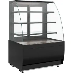 Витрина кондитерская Carboma K70 VV 1,3-1 STANDARD, версия 2.0, 9005, холодильная