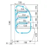 Витрина кондитерская Carboma K70 VV 1,3-1 STANDARD, версия 2.0, 9005, холодильная