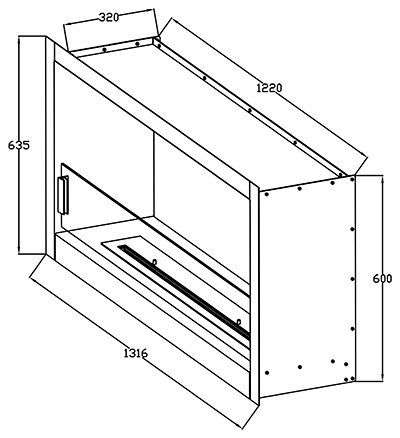Биокамин модульный Silver Smith Capsula Lux 3 Glass