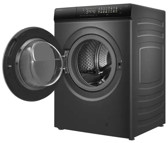 Стиральная машина с инвертором и паром MEFERI MFW121416GR COMFORT PLUS отдельностоящая серая, загрузка 12 кг, с сенсорным управлением