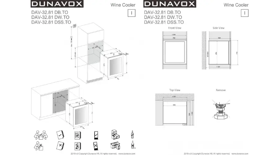 Винный шкаф Dunavox DAV-32.81DB.TO