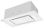Вытяжка кухонная MEFERI INBOX60WH GLASS COMFORT, 60 см, встраиваемая, белая, стекло, производительность 950 м3/ч, 3 скорости, низкий уровень шума, режимы отвод и рециркуляция, пульт дистанционного управления, гарантия 3 года