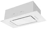 Вытяжка кухонная MEFERI INBOX60WH GLASS COMFORT, 60 см, встраиваемая, белая, стекло, производительность 950 м3/ч, 3 скорости, низкий уровень шума, режимы отвод и рециркуляция, пульт дистанционного управления, гарантия 3 года