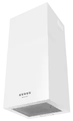 Кубическая вытяжка кухонная MEFERI ROOMBOX40WH COMFORT, пристенная, 40 см, белая, квадратная, производительность 1100 м3/ч, 3 скорости, низкий уровень шума, режимы отвод и рециркуляция, гарантия 3 года