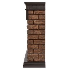 Каминокомплект Firelight Bricks Wood 30 с очагом Electrolux EFP/P-3020LS камень коричневый/шпон темный дуб