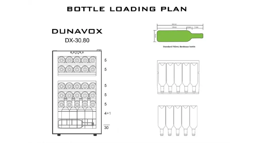 Винный шкаф Dunavox DX-30.80DK