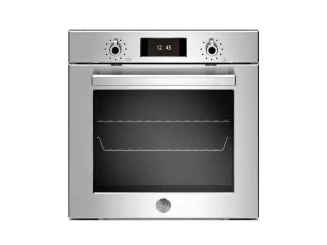 Электрический встраиваемый духовой шкаф Bertazzoni с пиролизом, функцией пара Total steam и полностью сенсорным дисплеем (TFT), 60 см, нержавеющая сталь