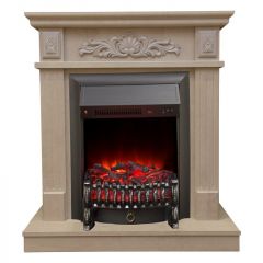 Каминокомплект RealFlame Adelaida STD/EUG WT с очагом Fobos Lux Black S