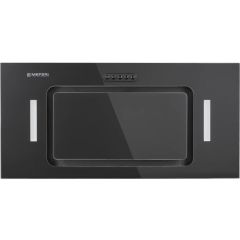 Вытяжка кухонная MEFERI INBOX60BK GLASS ULTRA, 60 см, встраиваемая, черная, стекло, производительность 900 м3/ч, 3 скорости, низкий уровень шума, режимы отвод и рециркуляция, гарантия 3 года