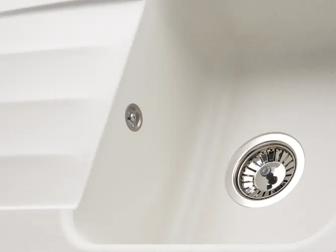 Кухонная мойка LIRA 1B1D WHITE