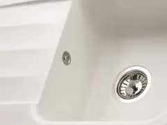 Кухонная мойка LIRA 1B1D WHITE