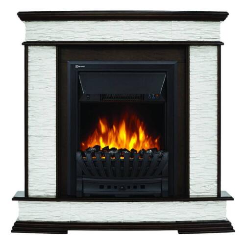 Каминокомплект Firelight Scala Classic с очагом Electrolux EFP/P-1020LS сланец скалистый белый/шпон тёмный дуб