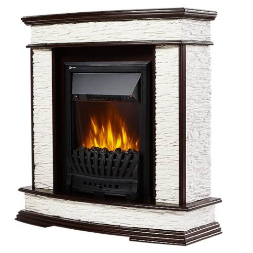 Каминокомплект Firelight Scala Classic с очагом Electrolux EFP/P-1020LS сланец скалистый белый/шпон тёмный дуб
