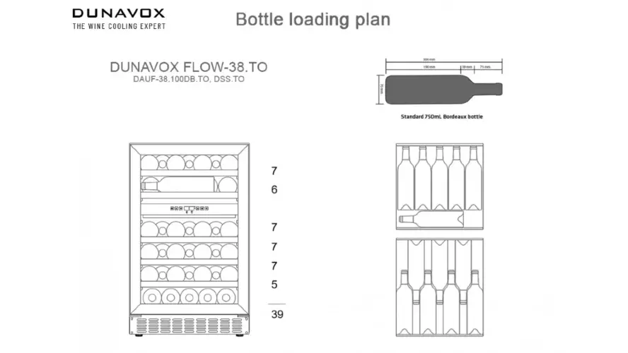 Винный шкаф Dunavox DAUF-38.100DB