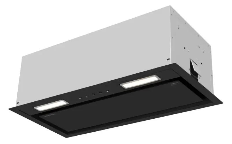 Вытяжка кухонная MEFERI INBOX60BK COMFORT PLUS, 60 см, встраиваемая, черная, производительность 1200 м3/ч, 3 скорости, низкий уровень шума, режимы отвод и рециркуляция, гарантия 3 года