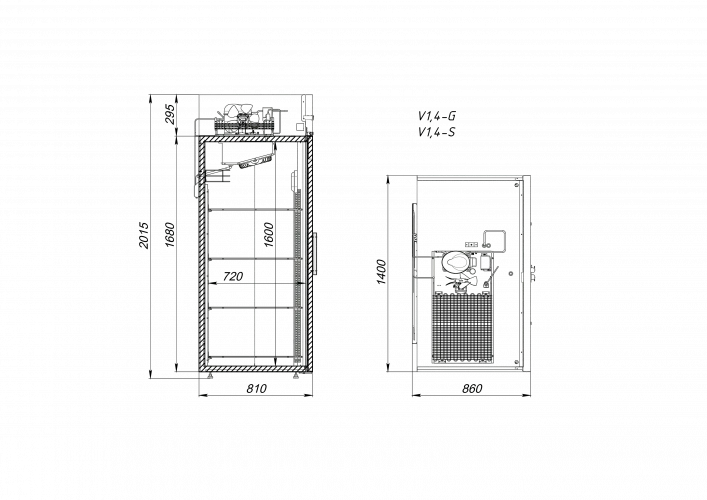 Шкаф холодильный универсальный V 1.4 - S