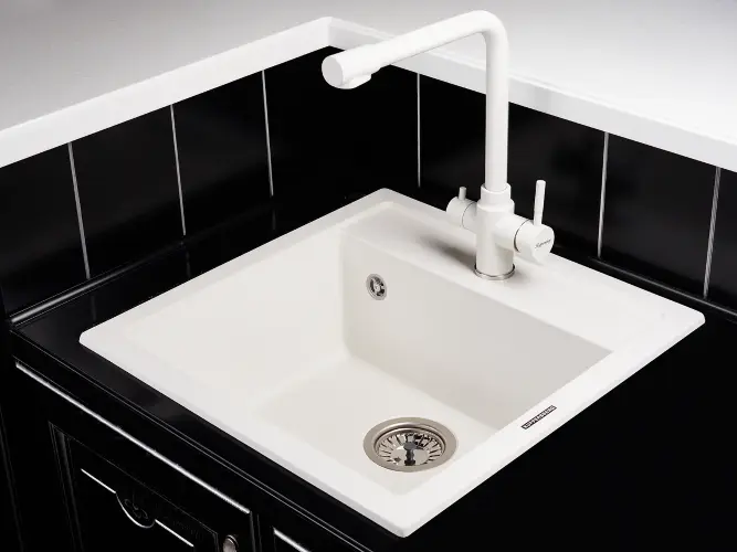 Кухонный смеситель Geo KG2385CR WHITE ALABAS.