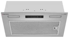 Вытяжка кухонная MEFERI INBOX52IX SENSOR COMFORT, 52 см, встраиваемая, серая, производительность 950 м3/ч, 3 скорости, низкий уровень шума, режимы отвод и рециркуляция, сенсорное управление, пульт дистанционного управления, гарантия 3 года