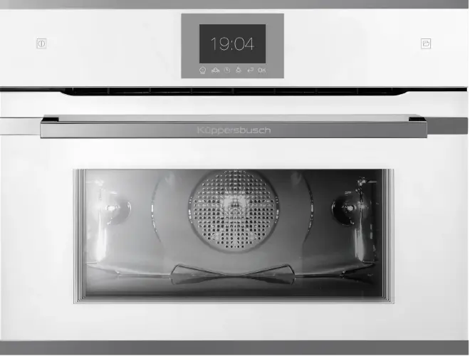 Компактный духовой шкаф с паром Kuppersbusch CBD 6550.0 W3 Silver Chrome