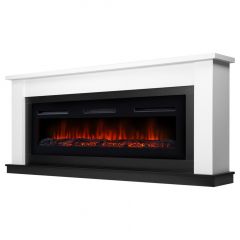 Каминокомплект Firelight Canto Long с очагом Electrolux Infinity EFP/P-1600ULS белый/черный
