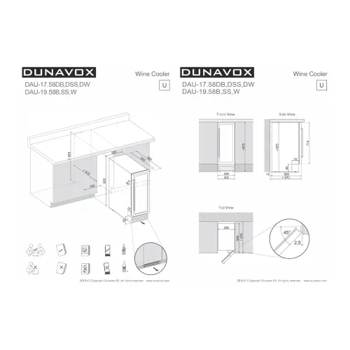 Винный шкаф Dunavox DAU-17.58DB