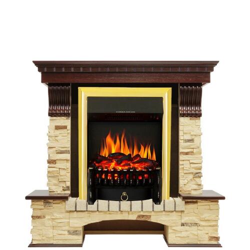 Каминокомплект Royal Flame Pierre Luxe сланец с очагом Fobos FX Brass