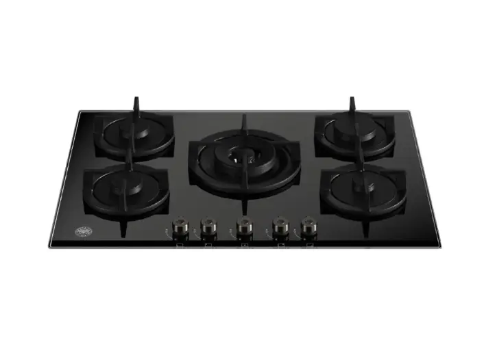 Встраиваемая газовая варочная панель Bertazzoni на стекле, конфорка wok по центру, 75 см