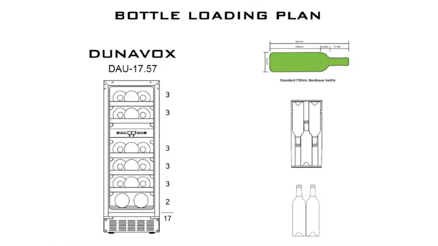Винный шкаф Dunavox DAU-17.57DW