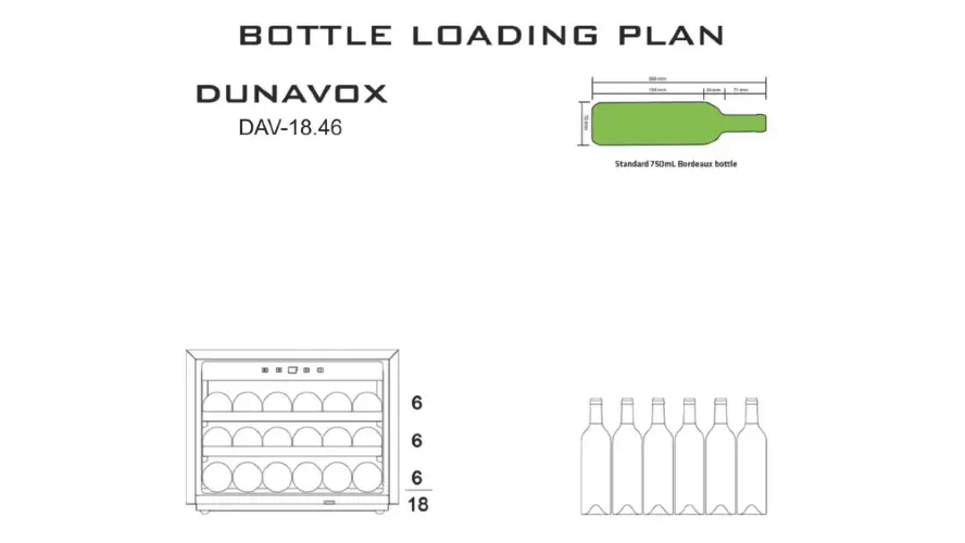 Винный шкаф Dunavox DAV-18.46SS.TO