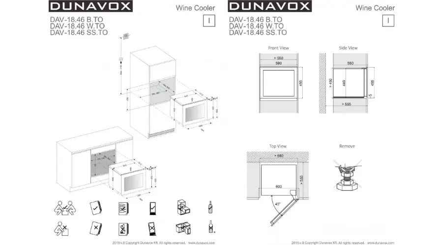 Винный шкаф Dunavox DAV-18.46SS.TO