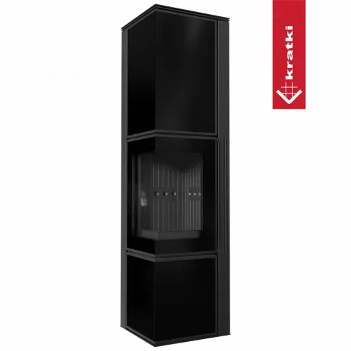 Печь Kratki PRO TORA/L 8 кВт, чёрное стекло