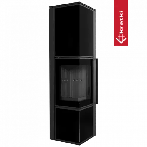 Печь Kratki PRO TORA/L 8 кВт, чёрное стекло