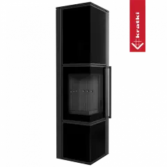 Печь Kratki PRO TORA/L 8 кВт, чёрное стекло