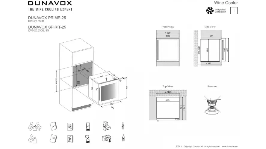 Винный шкаф Dunavox DVS-25.65DSS