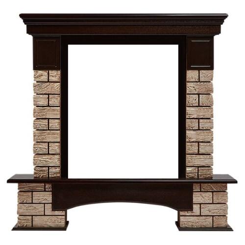 Портал Firelight Forte Wood Classic камень коричневый/шпон темный дуб