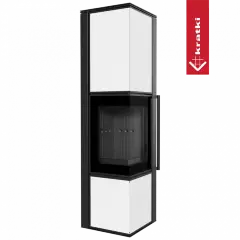 Печь Kratki PRO TORA/L 8 кВт, белое стекло